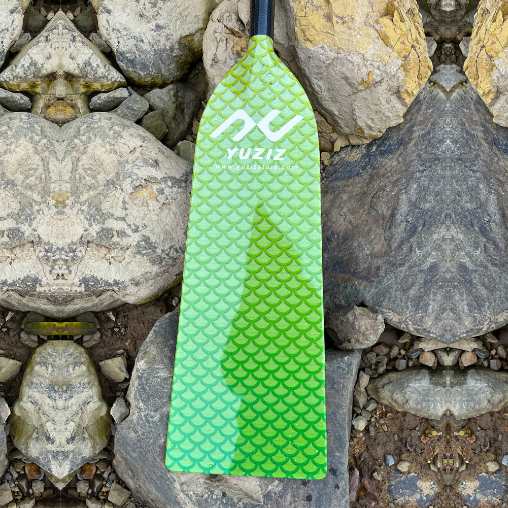 YUZIZ Adjustable Dragon Boat Paddle Full Carbon Dragon Scale Pattern IDBF Approved for Dragon Boat Race