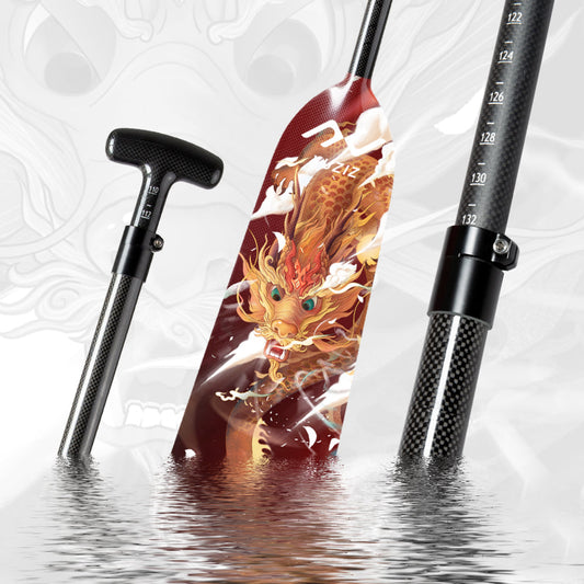 YUZIZ Adjustable Dragon Boat Paddle Full Carbon IDBF Approved for Dragon Boat Race