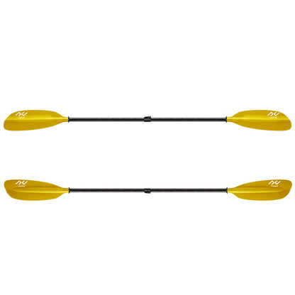 YUZIZ Recreational Touring Kayak Paddle Fiberglass Blade with Oval Carbon Shaft