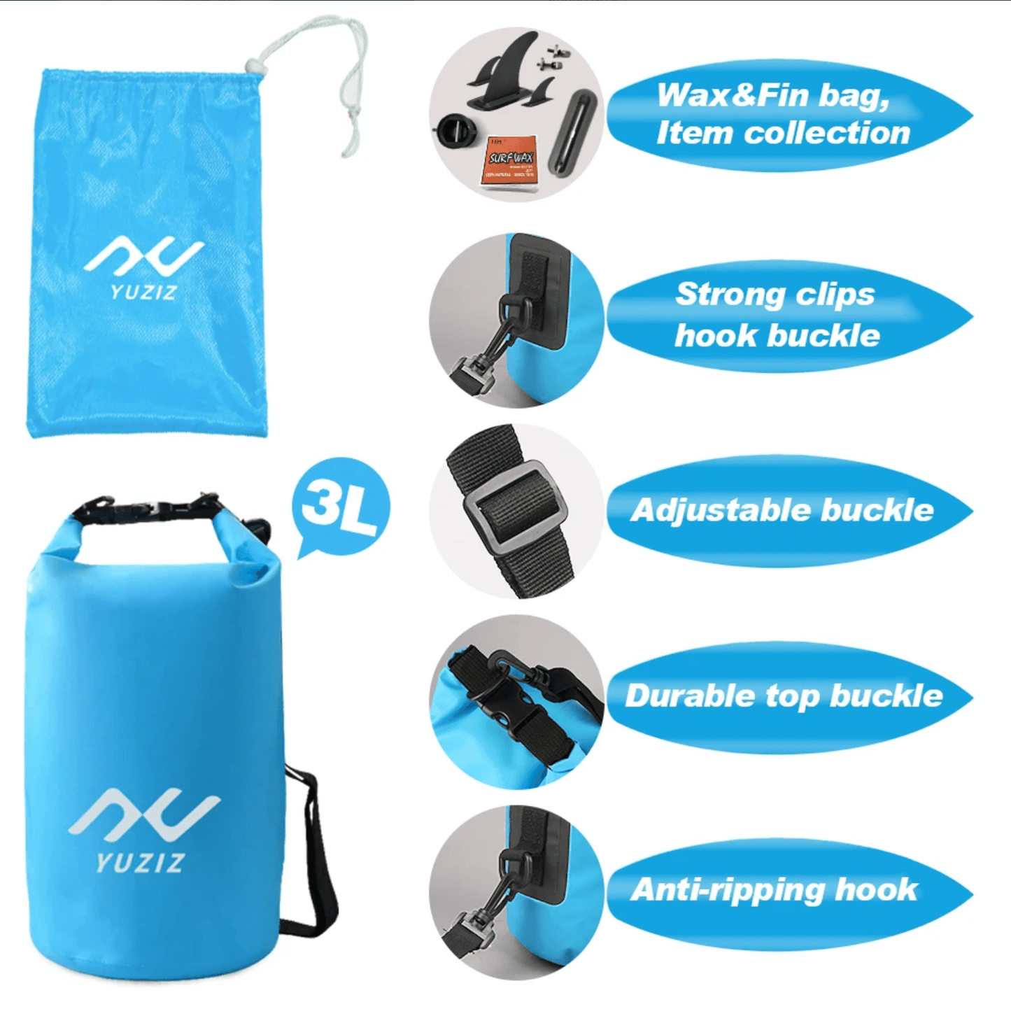 was & fin bag and dry bag(Blue)