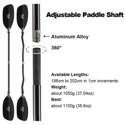 YUZIZ  Kayak Paddles for Whitewater Full Carbon Fiber Straight Shaft or Bent Shaft